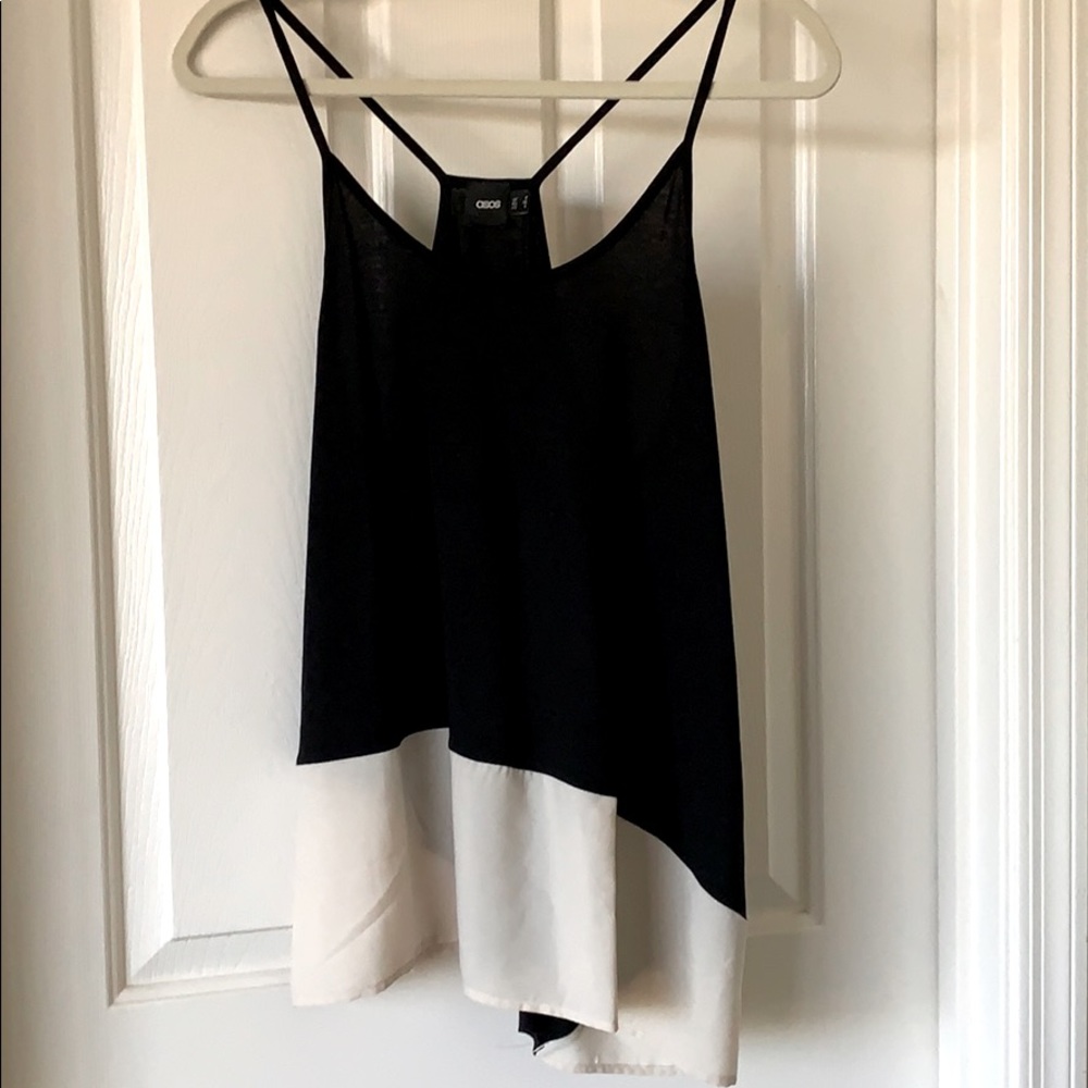 ASOS Size US 4 Black & Cream Tunic/Top